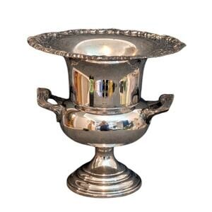 Vintage Sheridan Silverplate Trophy Champagne Wine Chiller Ornate Ice Bucket